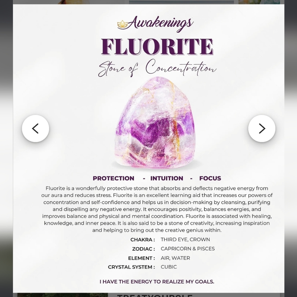Flourite Crystal / Healing Stone